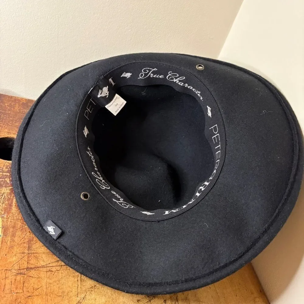 Peter Grimm Black Hat O/S Good Preworn Condition